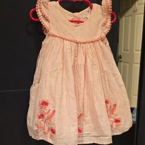 Charming Cream and Pink Kids Dress